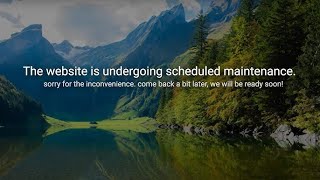 Fix Website Is Undergoing Scheduled Maintenance. Sorry For Inconvenien