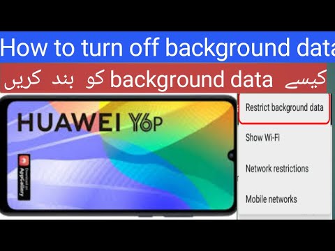 How to turn off the background data in Huawei y6p | granted method