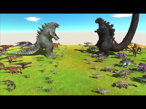 Godzilla 2014 + Carnivores Dinosaurs VS Shin Godzilla + Herbivores Dinosaurs - ARBS