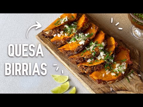 Receta QUESABIRRIAS ( Tacos deliciosos de birria con queso ) 🌮✨