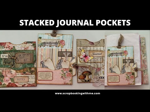 STACKED JOURNAL POCKETS USING JUNK MAIL ENVELOPES