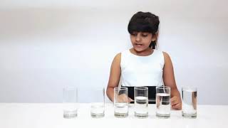 Sound experiment with glasses of water