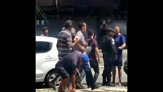 Bandido vestido com farda de gari acaba preso após tentativa de assalto e troca de tiros em Natal