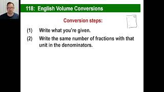 Saxon Math - Pre-Algebra 1/2: 3rd Edition (Lesson 118) - English Volume Conversions