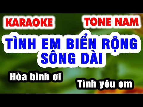 Karaoke TÌNH EM BIỂN RỘNG SÔNG DÀI Tone Nam Cha Cha Cha Hòa Bình Ơi | Karaoke Organ 9669