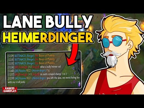PLAYING AGGRESSIVE VS SINGED MAKES HIM TILT?? DIAMOND HEIMERDINGER VS SINGED! - League of Legends