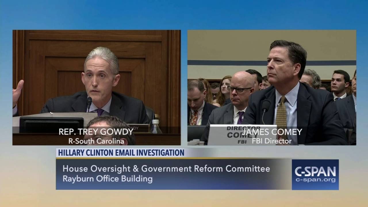 Rep. Trey Gowdy (R-SC) questions FBI Director Comey on Hillary Clinton Email Investigation (C-SPAN)