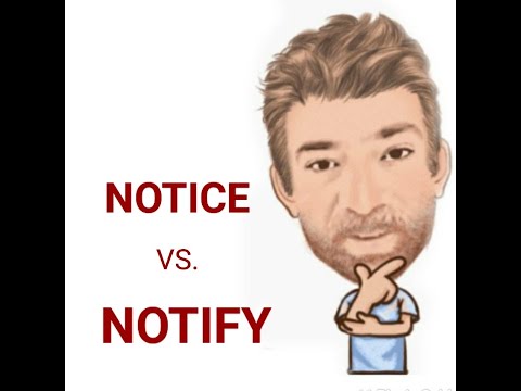 English Tutor Nick P Lesson (565) The Difference Between Notice and Notify