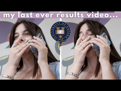 opening my final results from oxford university!