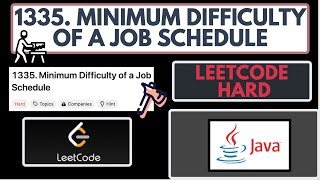 YouTube video 'Leetcode | 1335. Minimum Difficulty of a Job Schedule | Hard | Java Solution'