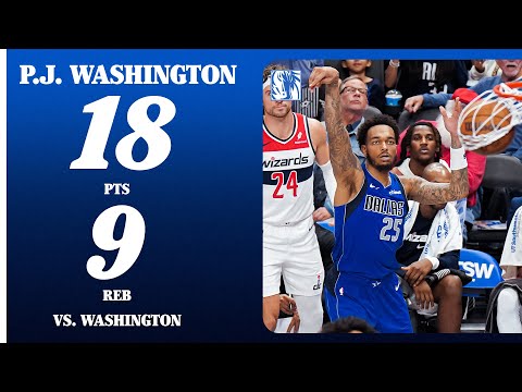 P.J. Washington (18 PTS 9 REB) vs. Washington Wizards | October 24, 2025