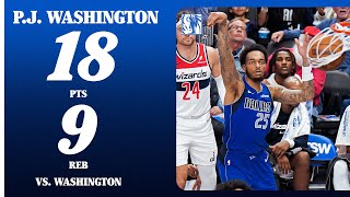 P.J. Washington (18 PTS 9 REB) vs. Washington Wizards | October 24, 2025