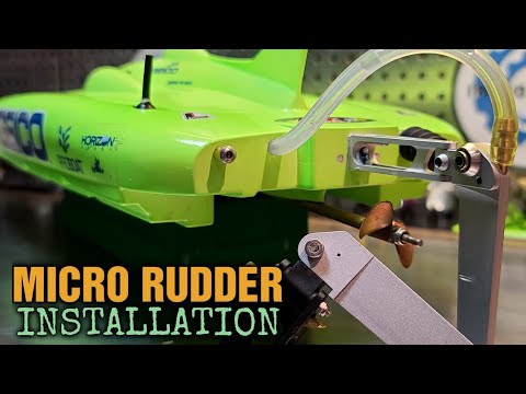Upgraded Proboat Miss Geico 17 Micro Rudder Install - Rc Boat Steering Fix