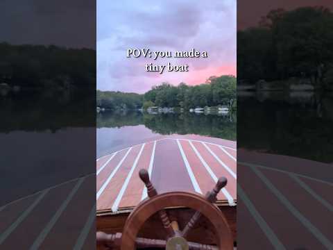 POV: YOU MADE A TINY BOAT #boat #diyboat #woodboat #woodworking #boatbuilding #diy #boatbuild