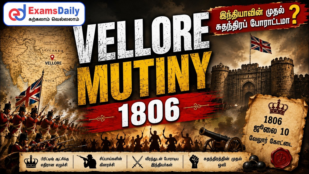 TNPSC 2026 - UNIT 8 Vellore mutiny 1806
