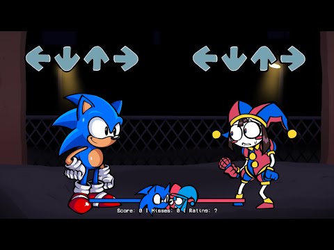 [SWAP] FNF NEW Amazing Digital Circus Episode VS Sonic All Phases Sings Nerves | FNF Mods