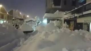 Beautiful snow scene in Sestriere, Northern Italy yesterday