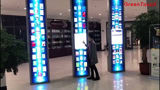 Multi-touch bar advertising digital signage for shopping mall display.#display #digitalsignage