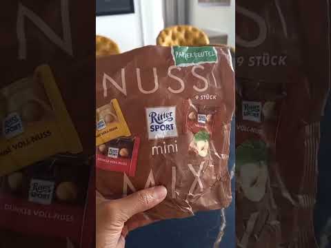 Ritter Sport Mini #asmr #sounds #shorts #rittersport #mini #chocolate #assorted #hazelnut #viral