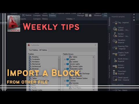 Autocad Import Block from other file Weekly tip 2