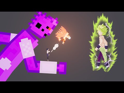 Sasuke Susanoo Form and Naruto Baryon Mode vs Broly The Legendary SSj - People Playground 1.22.3