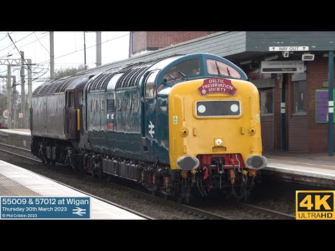 55009 & 57012 at Wigan - 30th March 2023