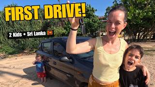 Travel vlog - Our First Drive in Sri Lanka with the Kids: Chaos & Smiles (මුල් ගමන)