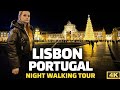 Lisbon Portugal At Night Stunning Night Walking Tour 4K Ultra HD