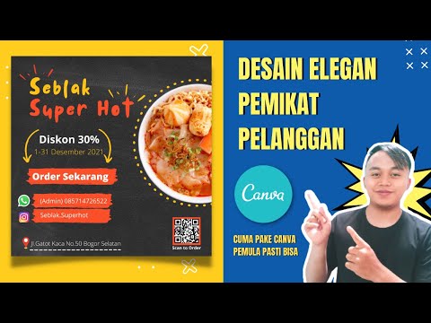, title : 'Cara Membuat Poster Promosi Makanan Di Canva Untuk Pemula (How To Create food design in canva)'