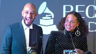 Alicia Keys & Swizz Beatz Receive Producers & Engineers Wing Award  | 60th GRAMMYs