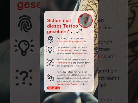 Ist ein Organspende-Tattoo rechtlich gültig? 🤔 | WBS.LEGAL #shorts