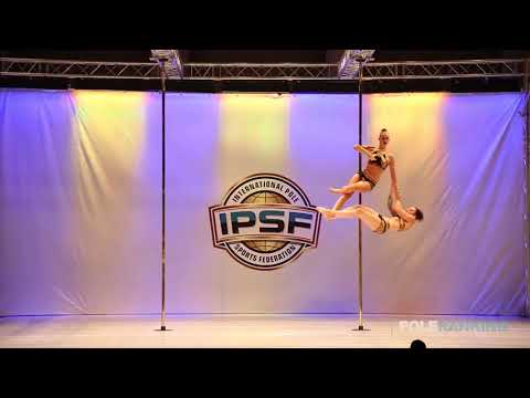 Doubles Manon Vinson & Mathilde Charrezron of France - IPSF World Pole Sports Championships 2018