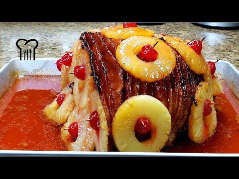 🟠 Easy and delicious baked ham with pineapple