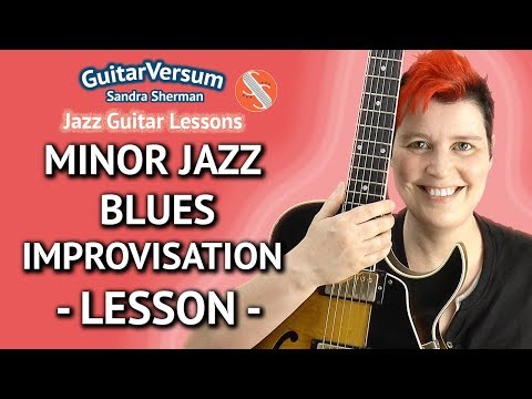 MINOR JAZZ BLUES IMPROVISATION / SOLO - Guitar LESSON + TABS