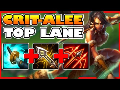ADC NIDALEE TOP! 100% CRIT NIDALEE TOP! - League of Legends