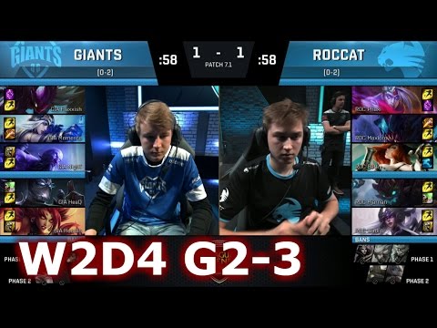 GIANTS vs ROCCAT | Game 3 S7 EU LCS Spring 2017 Week 2 Day 4 | GIA vs ROC G3 W2D4