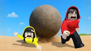 Yuta, Mio Dan Baby Celine Dikejar Batu Paling Besar || ROBLOX