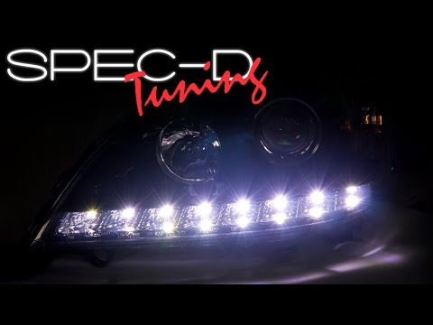 SPECDTUNING DEMO VIDEO: 2002-2005 MERCEDES BENZ W163 ML PROJECTOR HEADLIGHTS