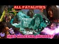 All Fatalities On MK9 Mileena Human Mortal Kombat 1