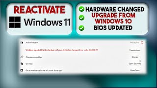 Windows 11 Activation Fix | After BIOS Update & Hardware Change | 2024