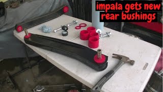 Chevy impala rear control arms get new energy suspension bushings