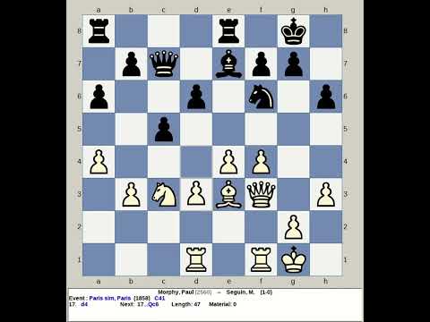 Morphy, Paul vs Seguin, M  | Paris Simul Chess 1858, France