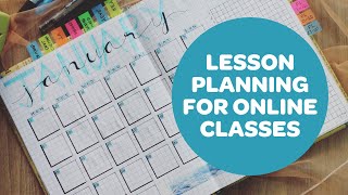 Lesson Planning for Online Classes