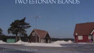 preview picture of video 'Ice road between two Estonian islands'