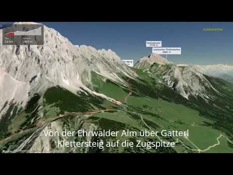 Von der Ehrwalder Alm über Gatterl Klettersteig auf die Zugspitze ∆ hiking trails