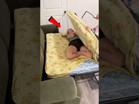 She Got Stuck in the Sofa Bed