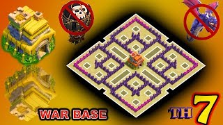 Clash of Clans(CoC) | Best Town Hall 7 War Base With COPY LINK+Replays |TH7 Base Layout Anti 2&amp;3star