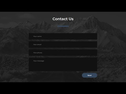 Responsive Contact Us Section Using Only HTML & CSS