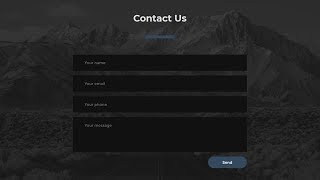 Responsive Contact Us Section Using Only HTML & CSS