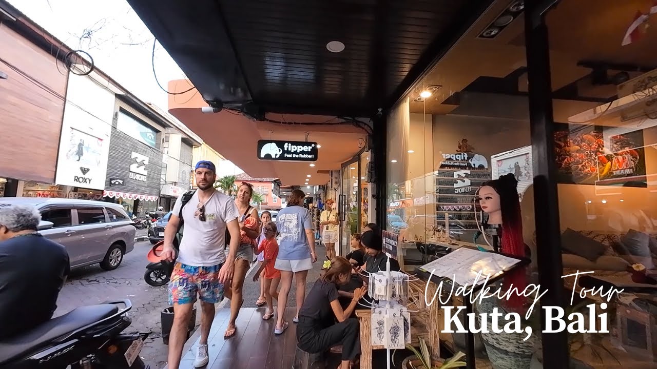 Embark on a walking tour around Kuta Square.